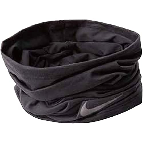 Nike Dri-fit Wrap, Sciarpa Tubolare Da Uomo, 001 Black Silver, Taglia unica