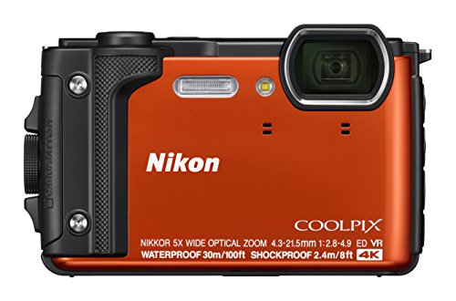 Nikon Coolpix W300 Fotocamera Digitale Compatta, 16 Megapixel, 4K, Subacquea, Antiurto e Antigelo, Arancione