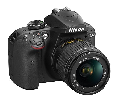 Nikon D3400 Fotocamera Reflex Digitale con Obiettivo Nikkor AF-P 18 55VR, 24,7 Megapixel, LCD 3 , SD da 8 GB 300x Premium Lexar, Nero [Nital Card: 4 Anni di Garanzia]
