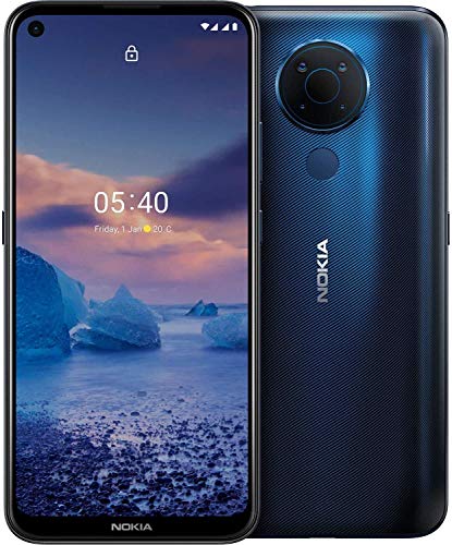 Nokia 5.4 Smartphone 4G Dual Sim, Display 6.39  HD+, 128GB, 4GB RAM, Quad Camera, Android 11, Batteria 4500mAh, Blu (Polar Night) [Italia]