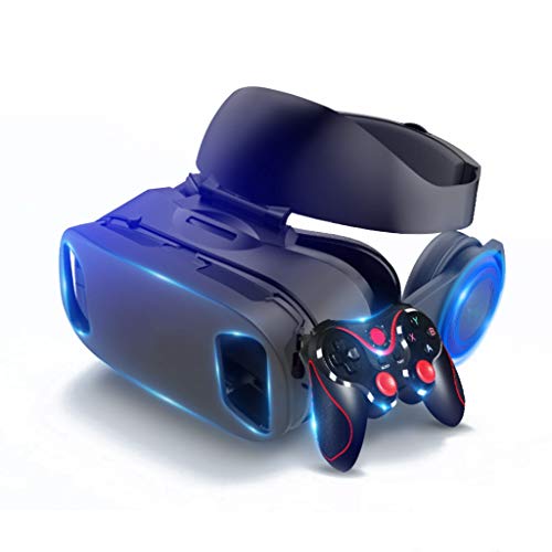 Occhiali VR 3D Visore Realtà Virtuale Compatibile con Tutti Gli Smartphone e Guarda Film per iPhone 13 12 11 X 8 7 6 per Samsung S10 S9 Note10 9 telefoni Android, 4.7-6.8in, H067ZJ