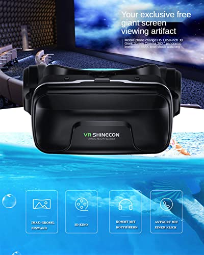 Occhiali VR, Occhiali Realtà Virtuale per cellulari con Bluetooth ...
