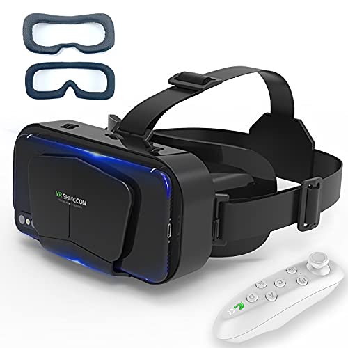Occhiali VR ,Realtà Virtuale 3D, Realtà Virtuale per Film e Giochi 3D, per Smartphone 4.7-7 Pollici [con controller]