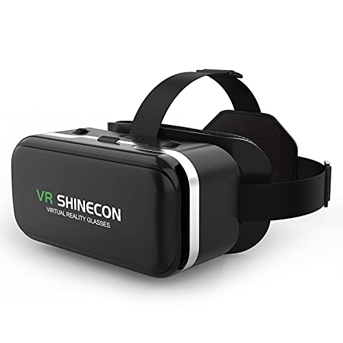 Occhiali VR, VR SHINECON Occhiali Realtà Virtuale, Virtual Reality Headset con Lente Regolabile e Comoda per 4.7- 6.5 pollici iPhone e Android