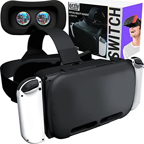 Orzly occhiali 3d vr per Nintendo Switch e New Switch Console OLED Realtà Virtuale Accessori per i giochi vr - edizione confezione regalo