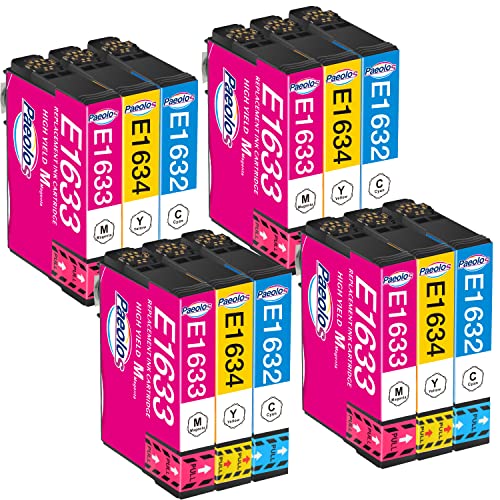 Paeolos 16XL colore Cartucce d inchiostro compatibili con Epson 16 XL multipack per Epson Workforce WF-2630, WF-2750, WF-2760, WF-2660, WF-2650, WF-2540, WF-2530, WF-2010, WF-2510, WF-2520