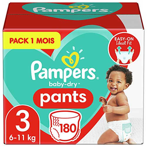 Pampers Mutandine taglia 3 (6-11 kg), Baby-Dry, Midi, 180 pannolini...