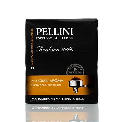 Pellini Caffè Macinato per Macchina Espresso Gran Aroma n.3, 2 Confezioni da 250 g, 500 g