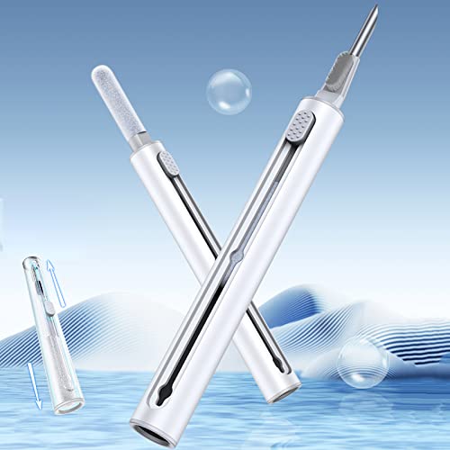 Penna per Pulizia Degli Auricolari Bluetooth,Multifunzione Spazzola per la Pulizia Compatibile per Airpods,Bluetooth Earbuds Cleaning Pen Brush Kit Retrattile