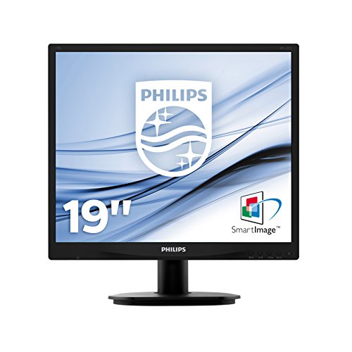 Philips 19S4QAB Monitor 19  LED IPS, Formato 5:4, Risoluzione 1280 x 1024, 5 ms, DVI, VGA, Inclinabile, Casse Audio Integrate, Attacco VESA, Flicker Free, Nero