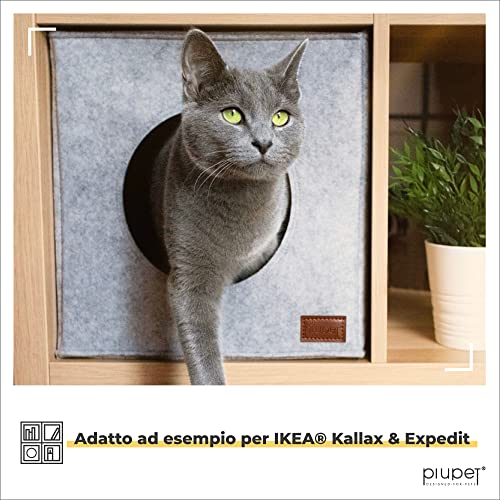 PiuPet Cuccia per Gatti incl. Cuscino, Adatto p. e. scaffali Ikea...