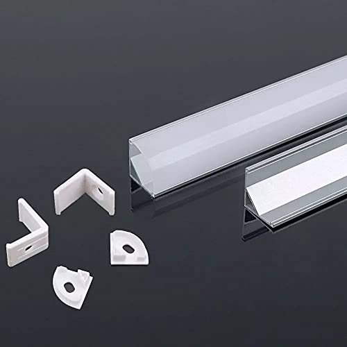 Profilo in Alluminio Angolare per Strip LED, Bianco...