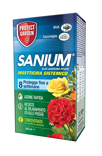 Protect Garden Sanium SL25 GIARDINO PFnPO: Insetticida sistemico assorbito dalla pianta per eliminare afidi e cocciniglia, 100ml