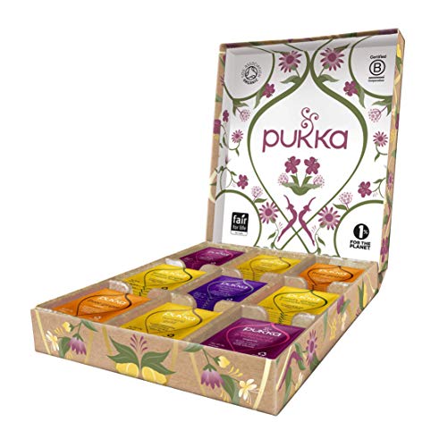 Pukka Support Selection Box, Scatola di Tisane Biologiche Assortite, Idea Regalo di Compleanno, 45 Bustine