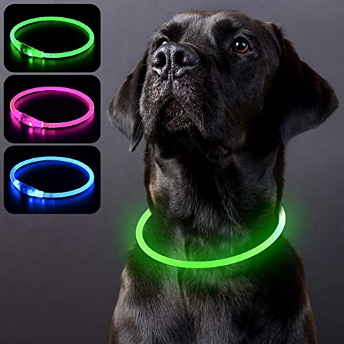 PZRLit Collare Luminoso per Cani Ricaricabile, Collare LED Cane Imp...