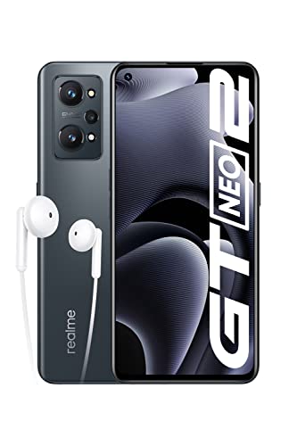 realme GT Neo 2 Smartphone, Processore Qualcomm Snapdragon 870 5G, Display AMOLED E4 120 Hz, Ricarica SuperDart da 65W, Tripla Fotocamera da 64MP, Dual Sim, NFC, 12GB+256GB, Nero NEO, FR version