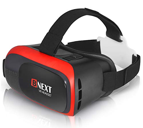 Realtà Virtuale, VR Occhiali Compatibile con iPhone & Android – Gioca Con I Tuoi Giochi Più Belli e Guarda Film in 3D & 360 Con Questi Nuovi Confortevoli Occhiali VR (Red)