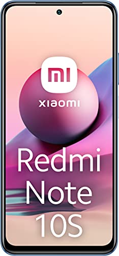 Redmi Note 10S Smartphone RAM 6 GB ROM 128 GB 6.43    AMOLED DotDisplay 64MP Fotocamera 5000mAh (tipico) Batteria Blu [Versione globale]