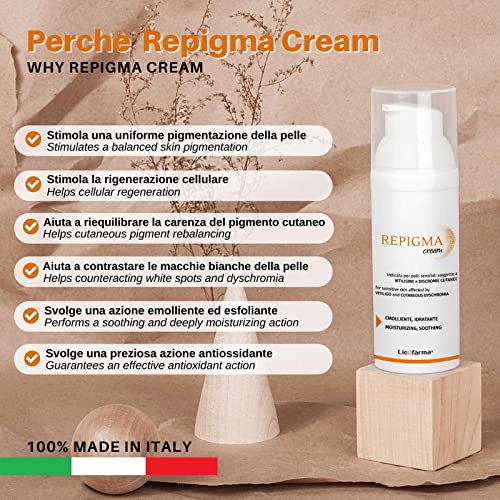 Repigma Cream Crema 95% Ingredienti Naturali Utile per Pelli Sogget...
