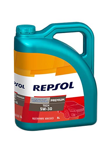Repsol Premium Tech 5W30 Olio lubrificante, 5 litri