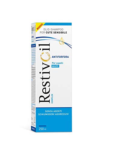 RestivOil Complex Shampoo Antiforfora per Capelli Secchi, Olio Fisiologico con Azione Antiseborroica e Anti Prurito, 250 ml
