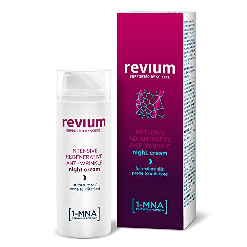 Revium - Crema notte antirughe rigenerante intensa con molecola 1-MNA e Aquaxyl, 50ml