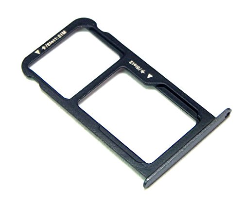 Ricambio Vassoio alloggio slitta Micro Sd +porta nano scheda Sim compatibile per HUAWEI P9 LITE GREY(GRIGIO METALLIZZATO SCURO)