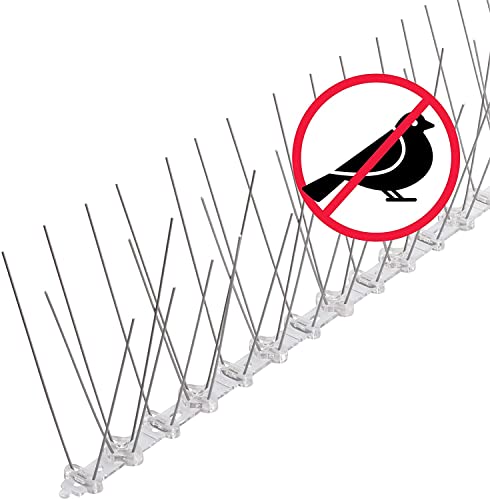 riijk Dissuasore Uccelli 3 Metri - Pre-Assemblato - Sistema Anti Uccelli in Acciaio Inossidabile - Anti Piccioni - Repellente per Uccelli da Esterno