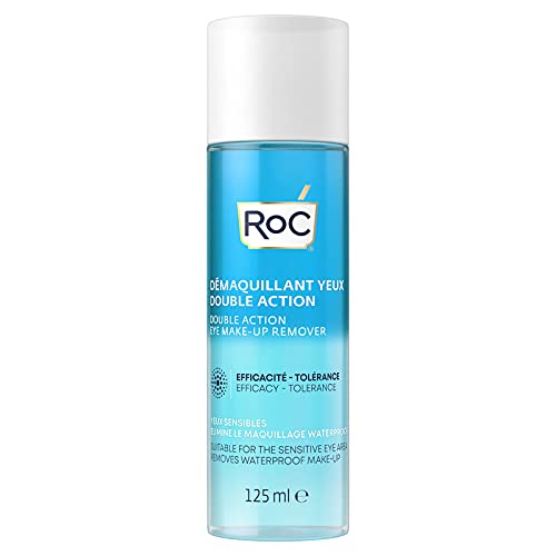 RoC - Doucble Action Struccante Occhi - Combinazione di Acqua e Olio - Rimuove il Trucco Waterproof - Minimizza i Rischi di Allergia - 125 ml