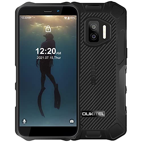 Rugged Smartphone 2022 OUKITEL WP12 Pro,4+64GB Impermeabile IP68 Antiurto Cellulare Resistente, 5.5 pollice Android 11 Telefono Indistruttibile,Dual SIM 4G Cellulari da lavoro GPS OTG