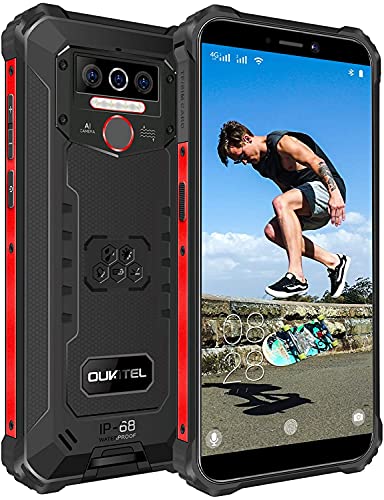 Rugged Smartphone OUKITEL WP5 Pro Android 10, Outdoor Otto-core 4+64GB Telefono Robusto, 8000mAh Batteria Impermeabile IP68 Antiurto Cellulari, 5.5  HD, 4 LED Flash, Dual Sim GPS OTG Nero