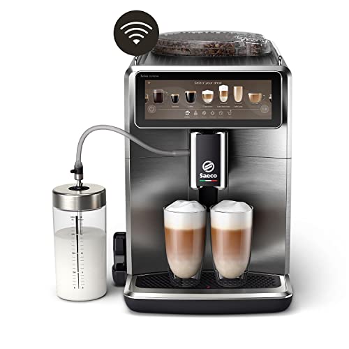 Saeco Xelsis Suprema Macchina da Caffè Automatica - Wi-Fi Integrato, 22 Bevande, Display Touch Intuitivo 7,8 , 8 Profili Utente, Macinacaffè in Ceramica (SM8889 00)