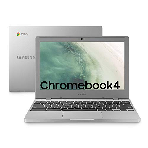 Samsung Chromebook 4, Computer Portatile XE310XBA Chrome OS, Processore Celeron N4000, RAM 4 GB LPDDR4, 64 GB, Display 11.6” Full HD LED, UHD Graphics 600, USB-C, Platinum-Titan
