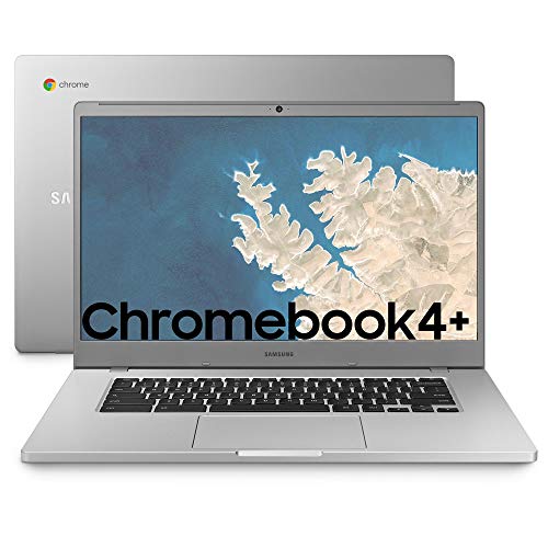 Samsung Chromebook 4+, Computer Portatile XE350XBAI Chrome OS, ‎Processore Celeron N4000, RAM 4 GB LPDDR4, 64 GB, Display 15.6” Full HD LED, ‎UHD Graphics 600, USB-C, Platinum Titan