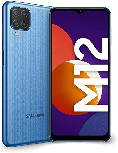 Samsung Galaxy M12 Smartphone Android 11 Display da 6,5 Pollici 4 GB di RAM e 128 GB di Memoria Interna Espandibile Batteria da 5.000 mAh Light Blue
