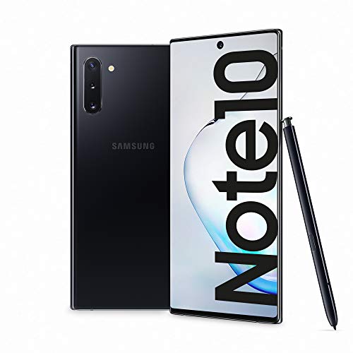 Samsung Galaxy Note10 Smartphone, Display 6.3  Dynamic AMOLED, 256 GB Espandibili, SPen Air Action, RAM 8 GB, Batteria 3.500 mAh, 4G, Dual SIM, Android 9 Pie, Nero (Aura Black)