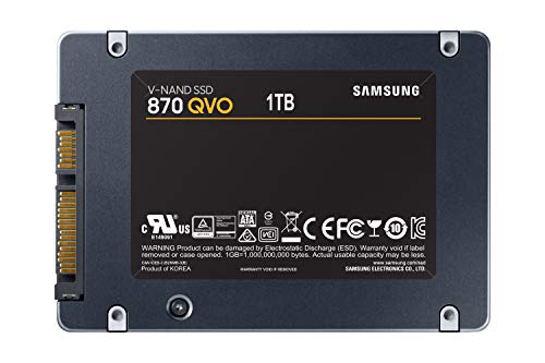 Samsung Memorie MZ-77Q1T0BW 870 QVO SSD Interno, 1 TB, SATA, 2.5 ...
