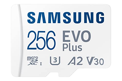 Samsung Scheda di memoria Evo plus 256 GB microSD SDXC U3 classe 10 A2 130 MB S con adattatore versione 2021 (MB-MC256KA EU)
