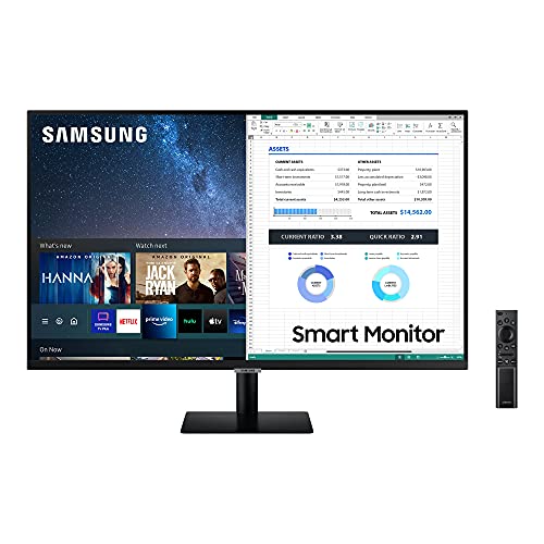 Samsung Smart Monitor M7 (S32AM702), Flat 32 , 3840x2160 (UHD 4K), Piattaforma Smart TV (Amazon Video, Netflix), Airplay, Mirroring, Office 365, Wireless Dex, Casse Integrate, WiFi, HDMI, USB Type C
