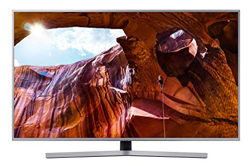 Samsung UE55RU7450UXZT Smart TV 4K Ultra HD 55  Wi-Fi DVB-T2CS2, Serie RU7450 2019, 3840 x 2160 Pixels, Argento (Silver), [Esclusiva Amazon]