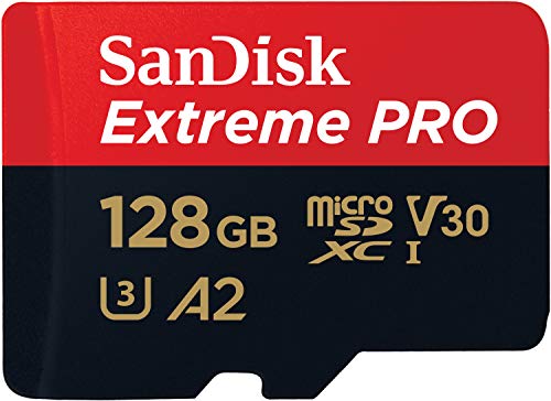 SanDisk Extreme Pro Scheda Di Memoria microSDXC Da 128 GB, Nero Rosso