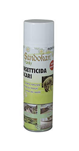 Sandokan Insetticida Acaricida 500ML, Repellente Antiacaro Anche per le Tarme dei Vestiti e materassi Anti Acaro Spray