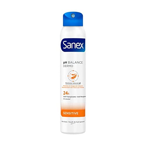 Sanex Deodorante spray Dermo Sensitive per pelli sensibili, confezione da 6 (6 x 200 ml)