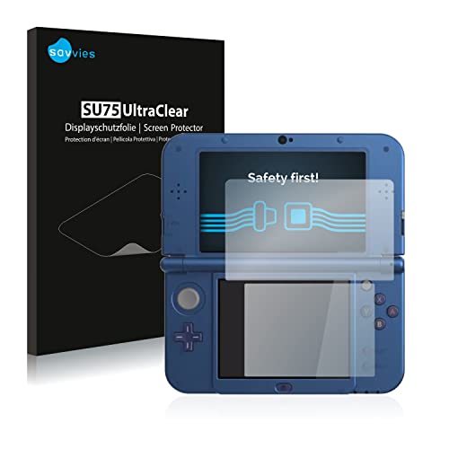 savvies 18-Pezzi Pellicola Protettiva Compatibile con Nintendo New 3DS XL Protezione Schermo Trasparente