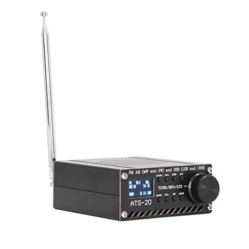 Scanner Radio, Ricarica USB AM FM MW SW SSB LSB USB BNC Interfaccia Ricevitore Radio a Banda Intera ATS‑20 per Cuffie da 3,5 mm