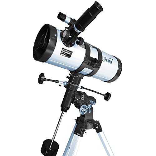 Seben 114 1000 EQ-3 Star Sheriff - telescopio a riflessione per Astronomia incl. Montatura parallatica e Accessori Big Pack
