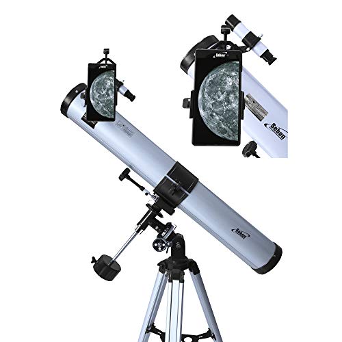 Seben 76 900 EQ-2 - Telescopio a riflessione per Astronomia incl. Adattatore per Smartphone, Montatura, Set di filtri per oculare