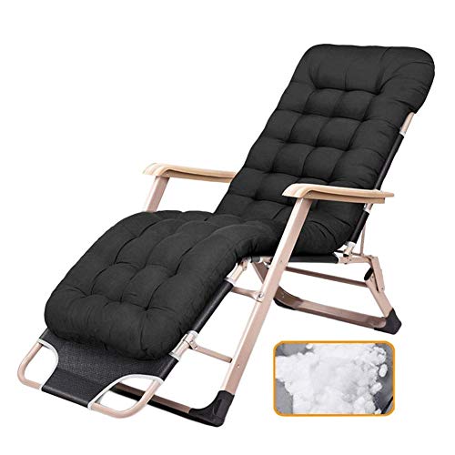 Sedie a Sdraio reclinabili per Persone Pesanti Outdoor Beach Lawn Camping Chair Portatile Pieghevole Sdraio con Cuscini 200kg,Gray