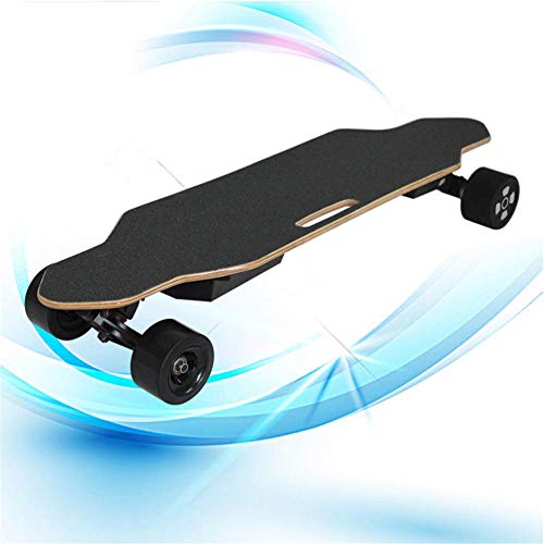 SLM-max Skateboard Bambini,Skateboard Elettrico a 4 Ruote, Telecomando Senza Fili Trazione a Due Ruote Scooter Elettrico a Quattro Ruote Skateboard per Adulti Longboard velocità