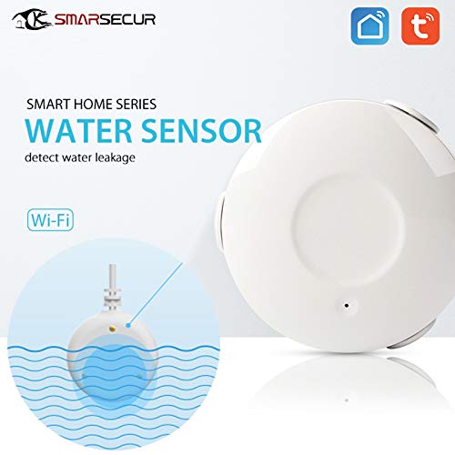 SMARSECUR TY-WI-2 Sensore acquatico Smart Wi-Fi, rilevatore di al...